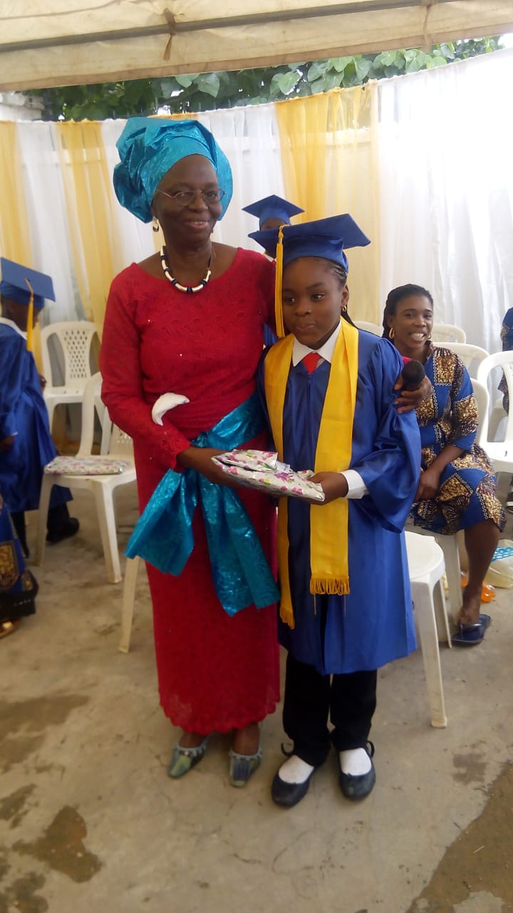 GrandMa OGUNTONA with a Baybos graduate on Graduation Day 2017